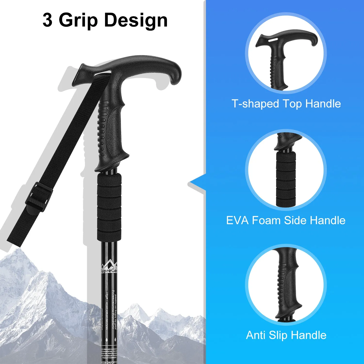 2 Pack Lightweight Trekking Poles