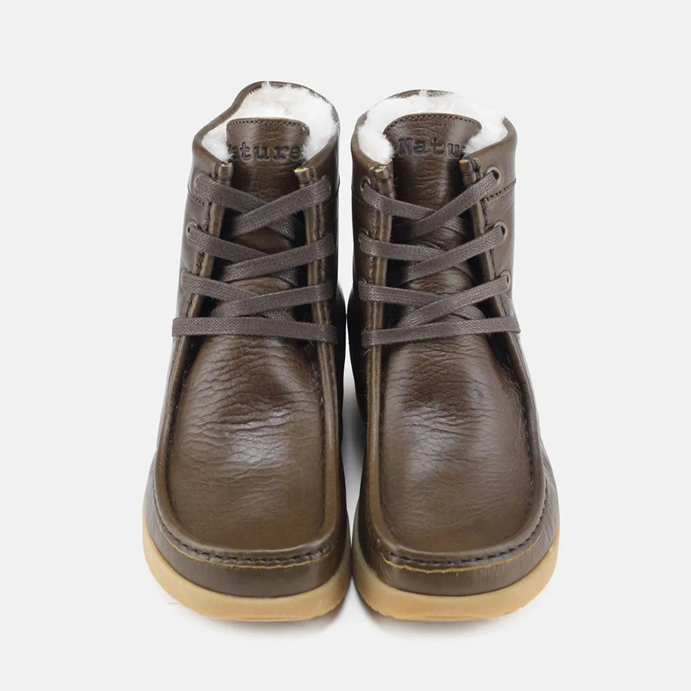 Asta Pull Up Leather - Gum Sole CF with Wool Lining