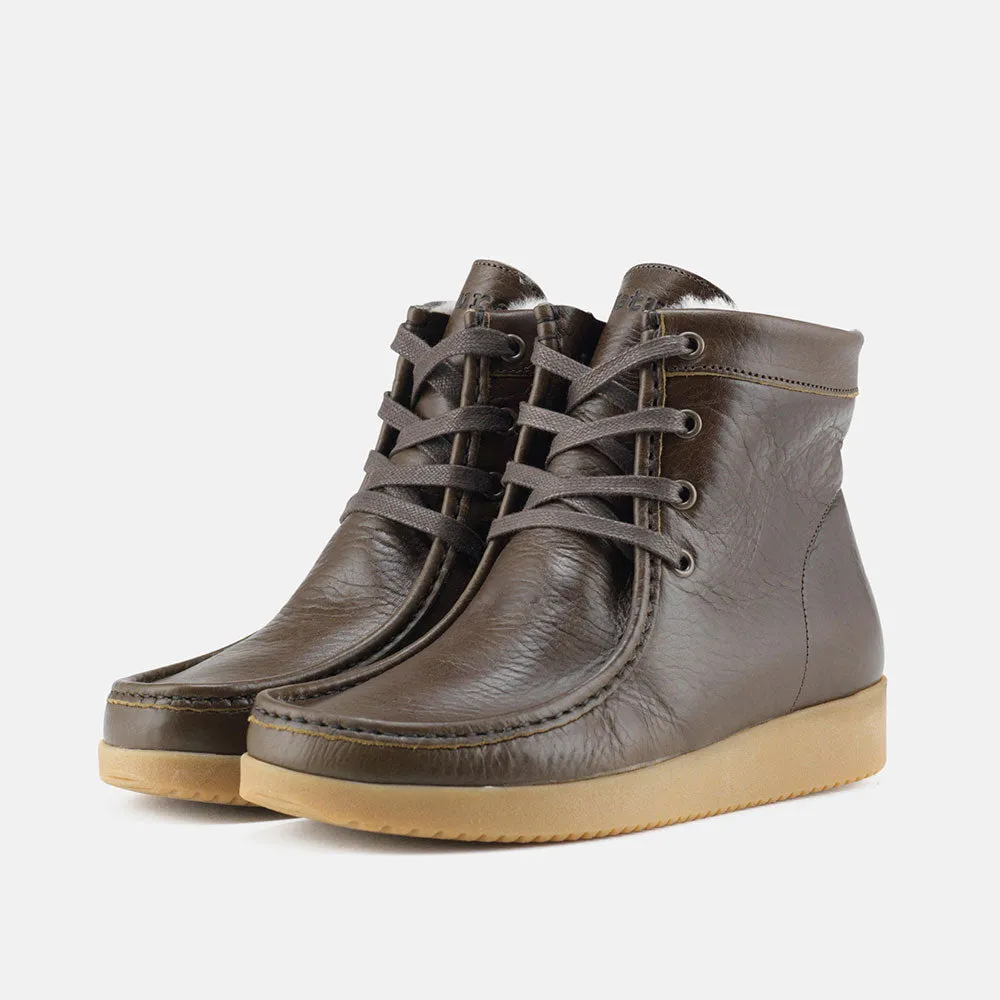 Asta Pull Up Leather - Gum Sole CF with Wool Lining