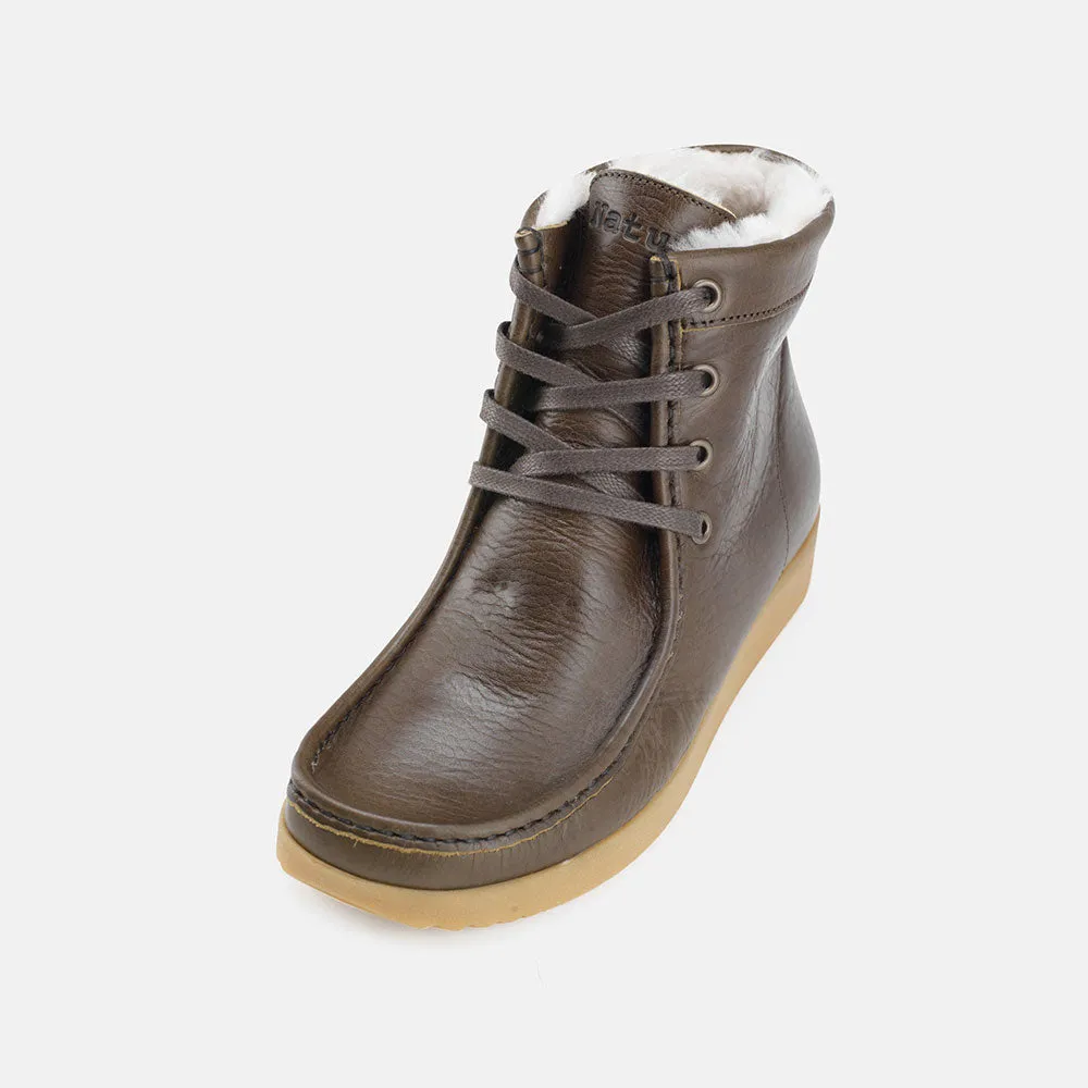 Asta Pull Up Leather - Gum Sole CF with Wool Lining