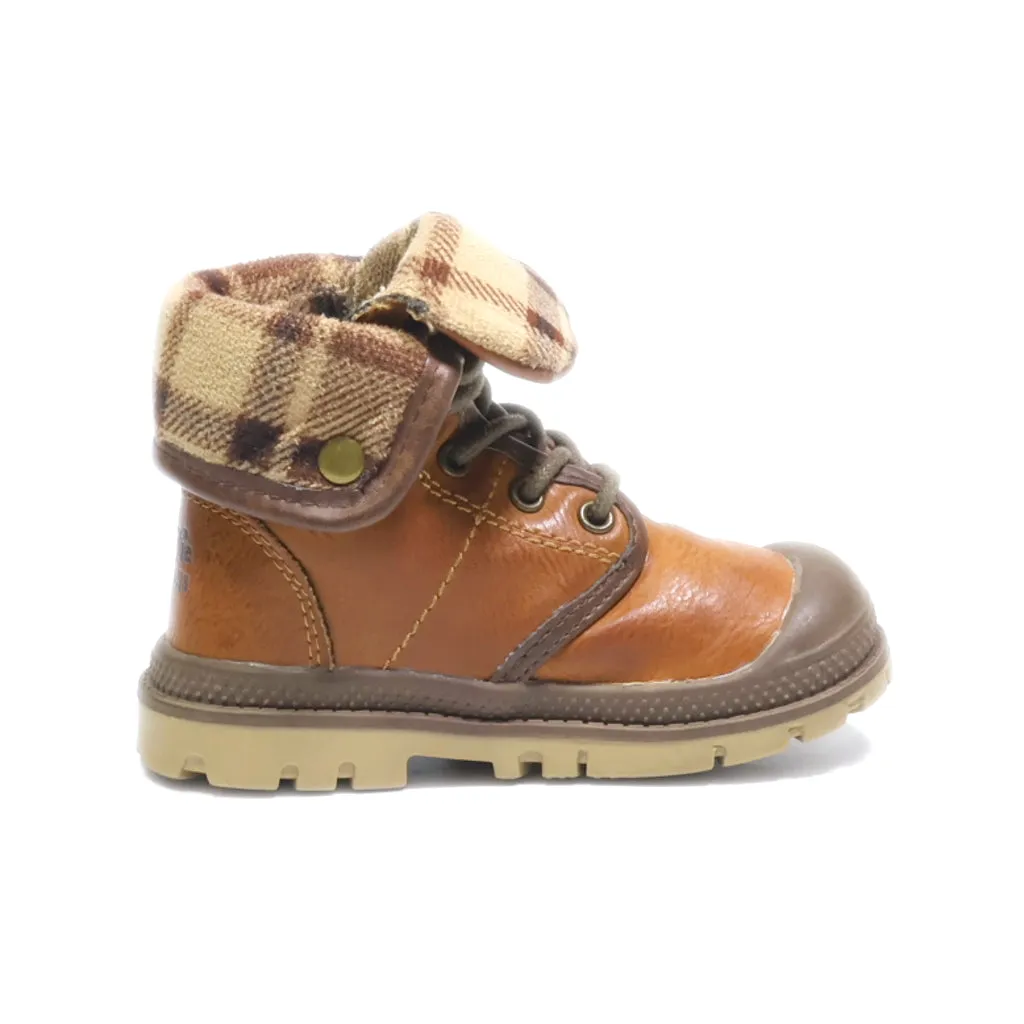 Charlie & Friends Snow Boots Leather Brown Colour For Kids