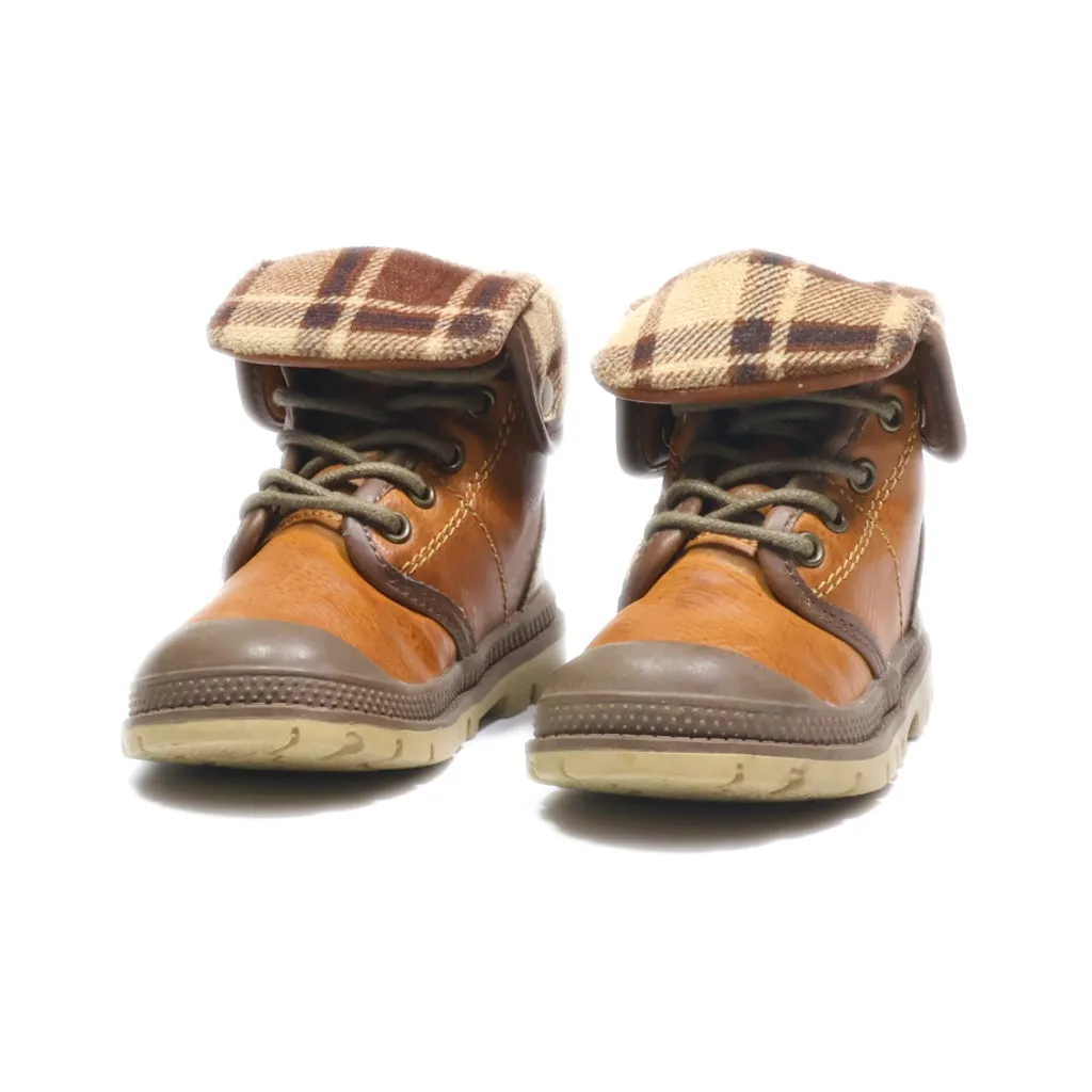 Charlie & Friends Snow Boots Leather Brown Colour For Kids