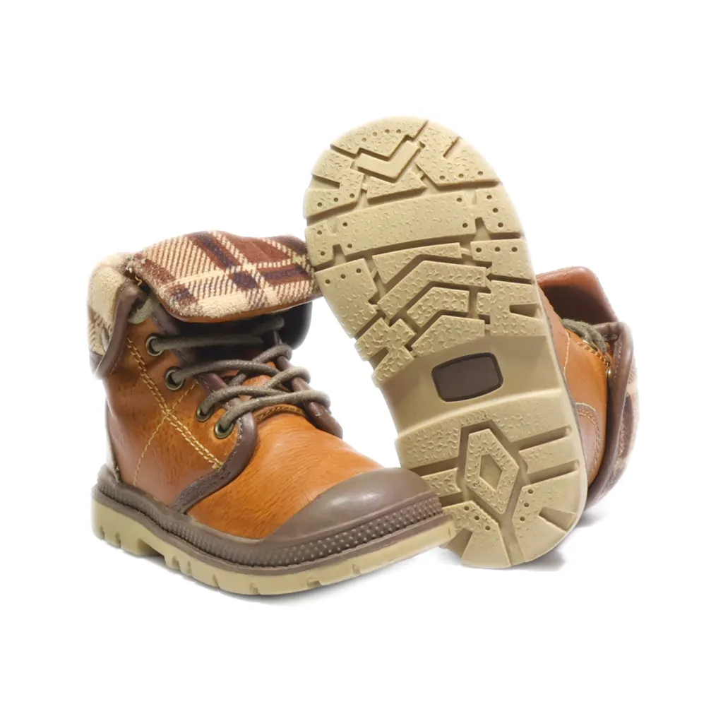 Charlie & Friends Snow Boots Leather Brown Colour For Kids