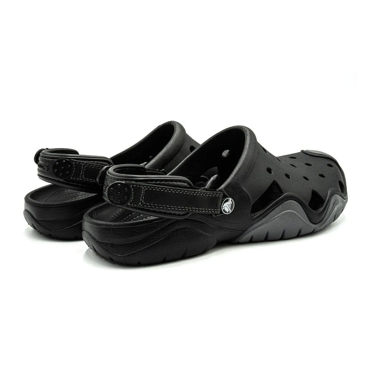 Crocs Swiftwater Clogs Rubber Black Colour For Men