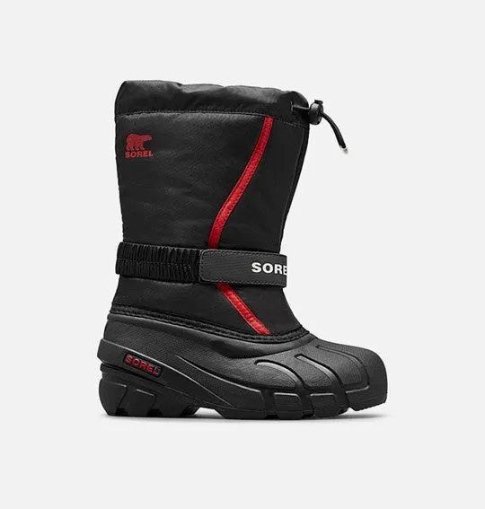 Flurry II Kid's Insulated Snow Boot - Black, Bright Red