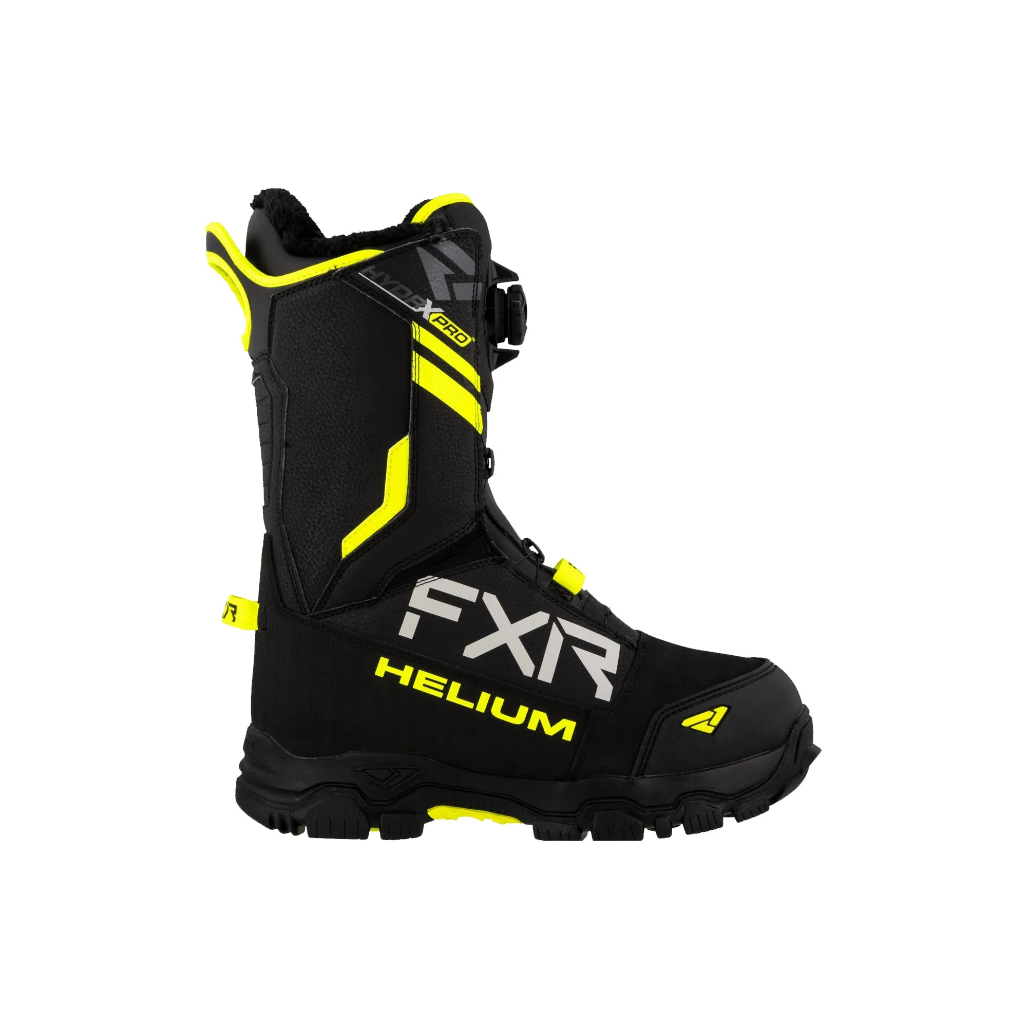 FXR Helium Boa Snowmobile Boots Black/Hi-Vis