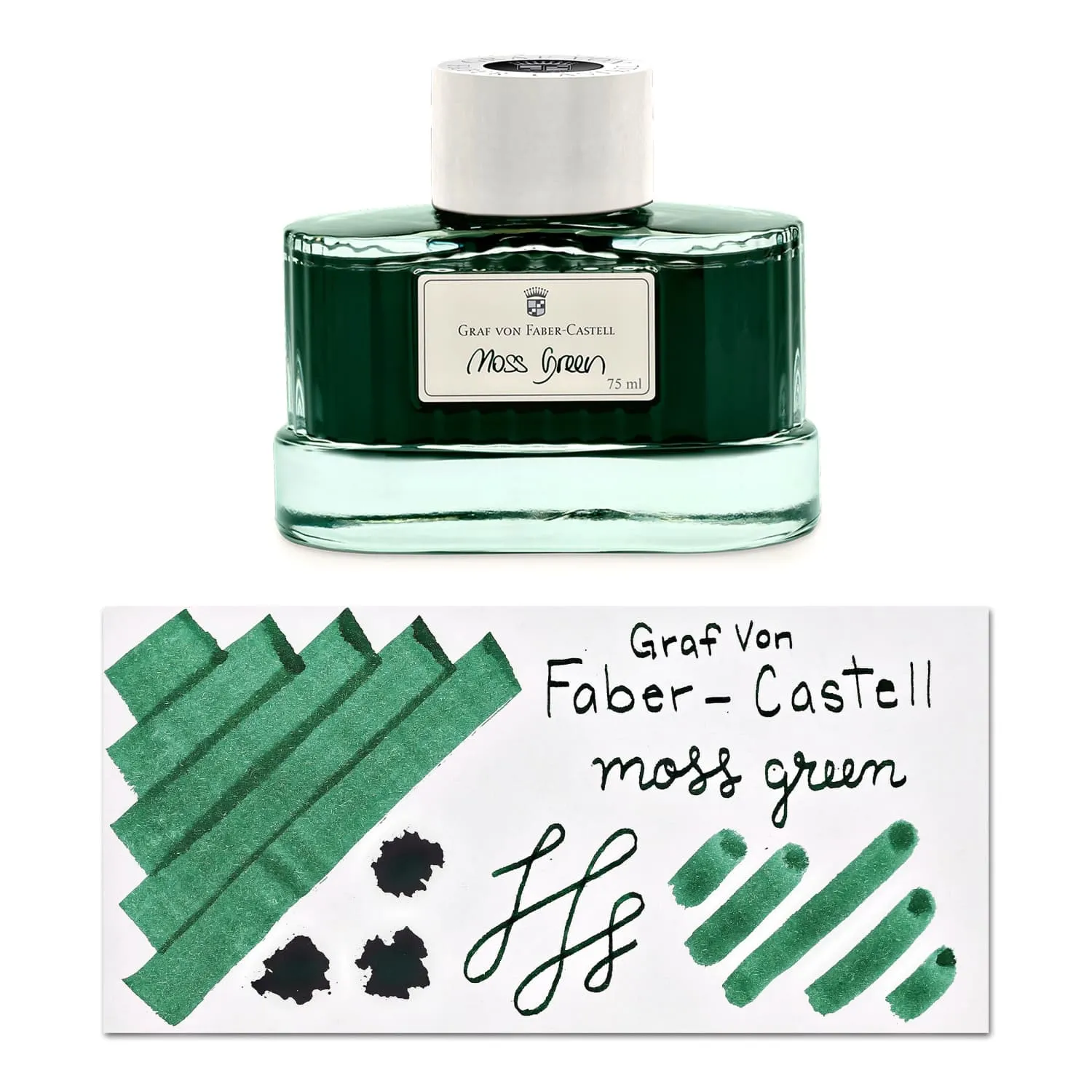 Graf von Faber-Castell Bottled Ink in Moss Green - 75 mL