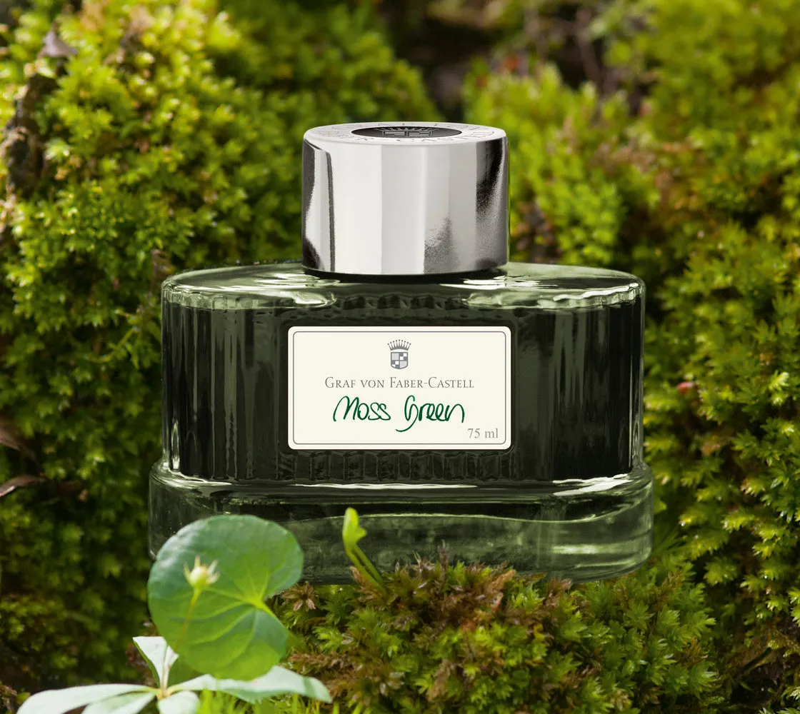 Graf von Faber-Castell Bottled Ink in Moss Green - 75 mL