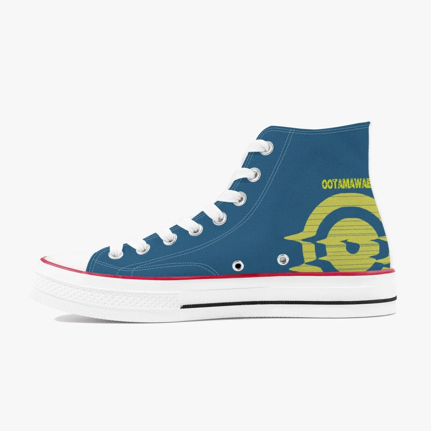 High-Top Canvas Shoes - Blue/Yellow logo