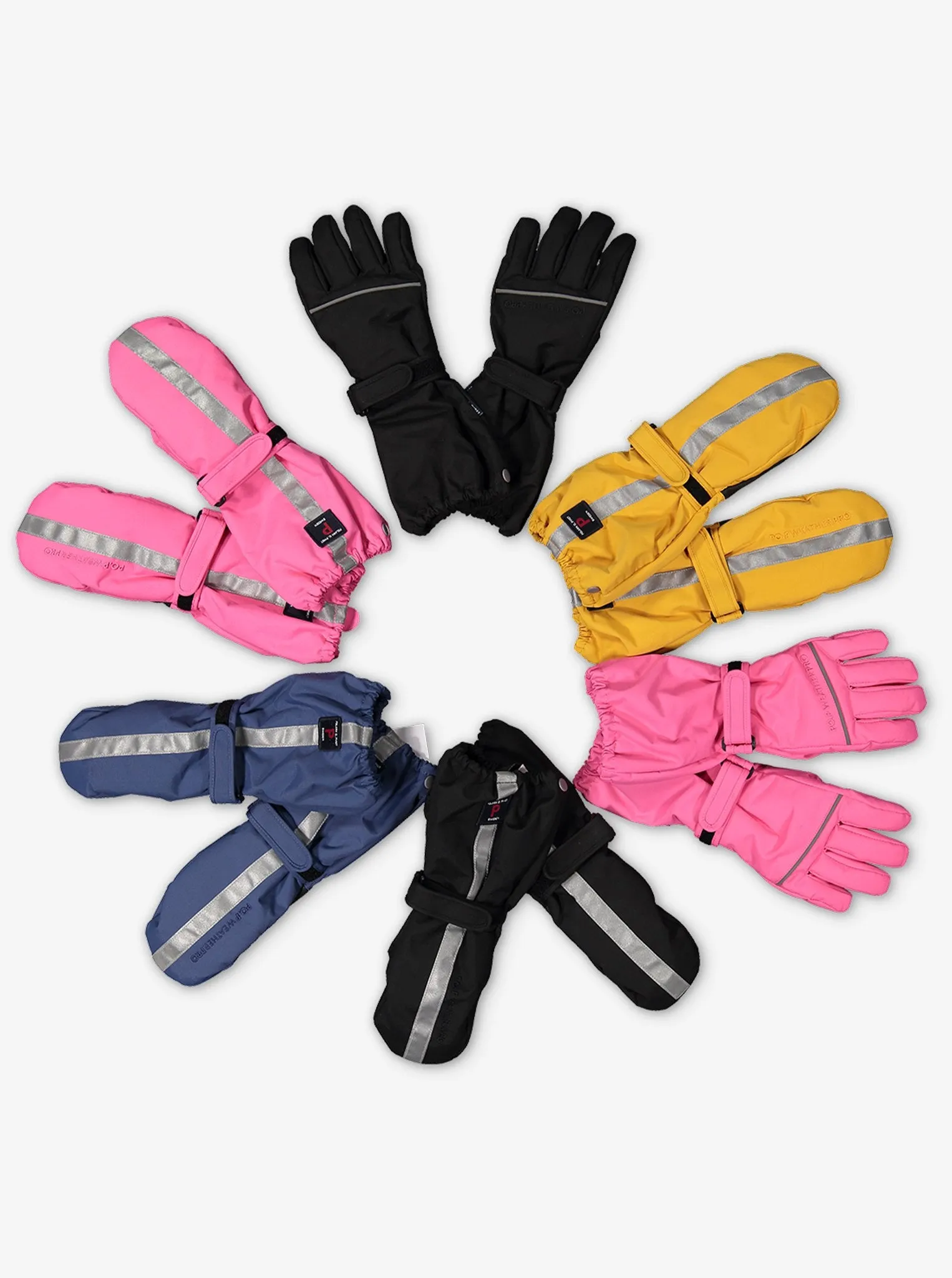 Long Padded Kids Winter Gloves