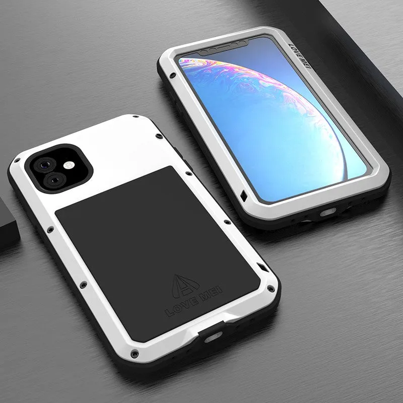 LOVE MEI Powerful Shockproof Metal Heavy Duty Case Cover for Apple iPhone