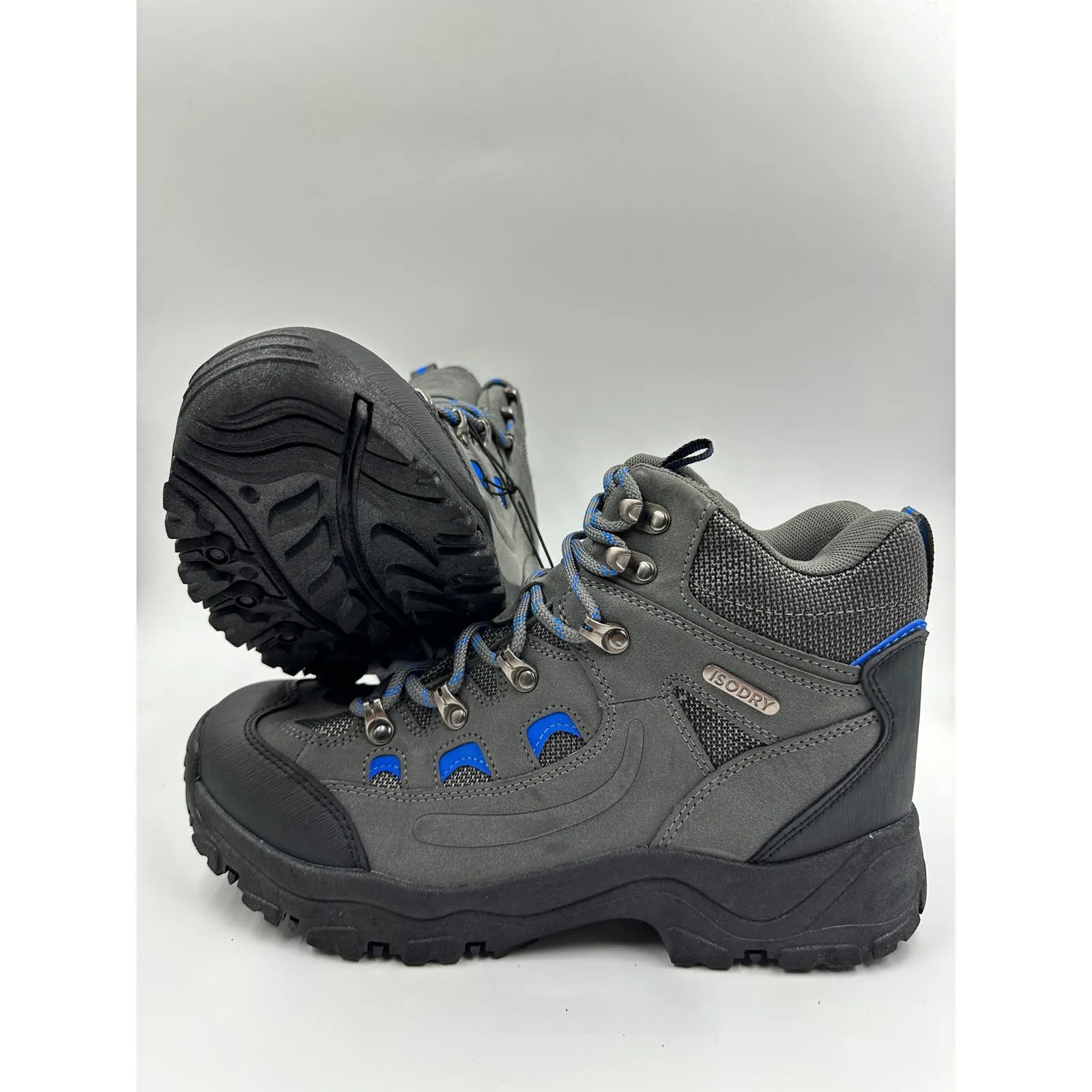 Men's Size 10, High Top Gray Hikers w/ Synthetic Rubber Toe Caps