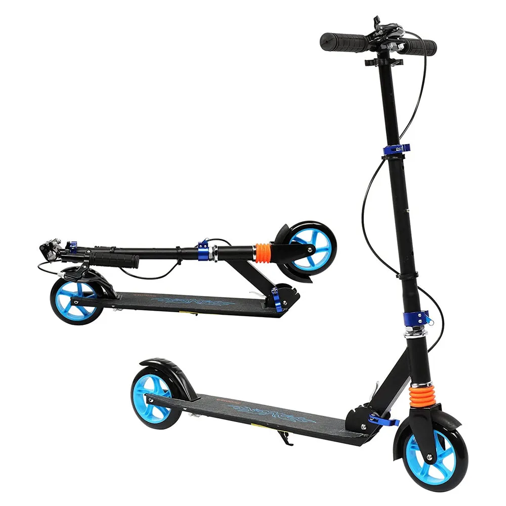 Scooter For Adult Teens 3 Height Adjustable Easy Folding Blue