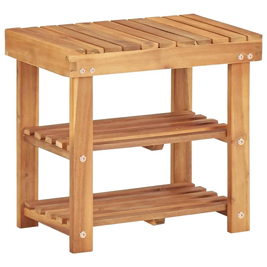 vidaXL Shoe Rack 50x32x45 cm Solid Acacia Wood